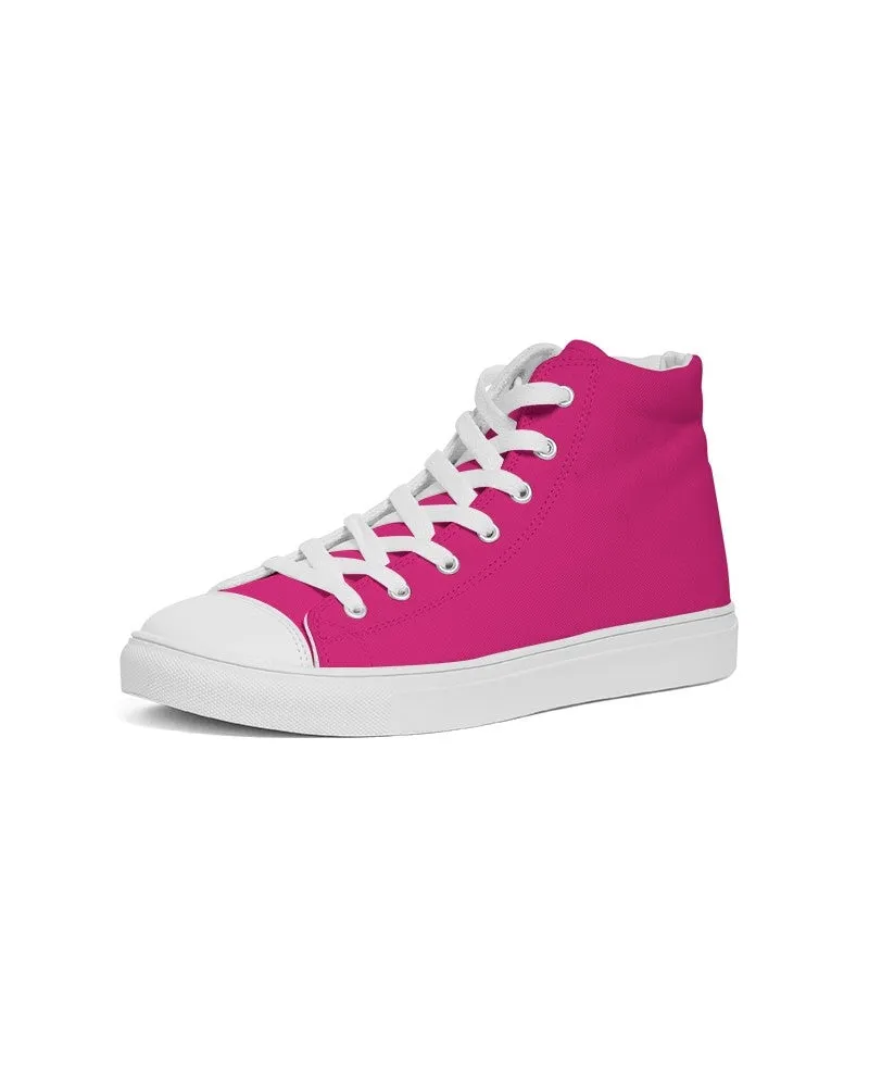 Bright Cool Pink Men's High-top Canvas Sneakers | Men's | Bright Pure Cool Pink | C0M100Y25K0