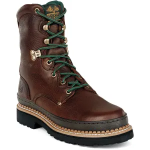 Georgia Giant Mens Soggy Brown Leather Comfort Lace Up Work Boots