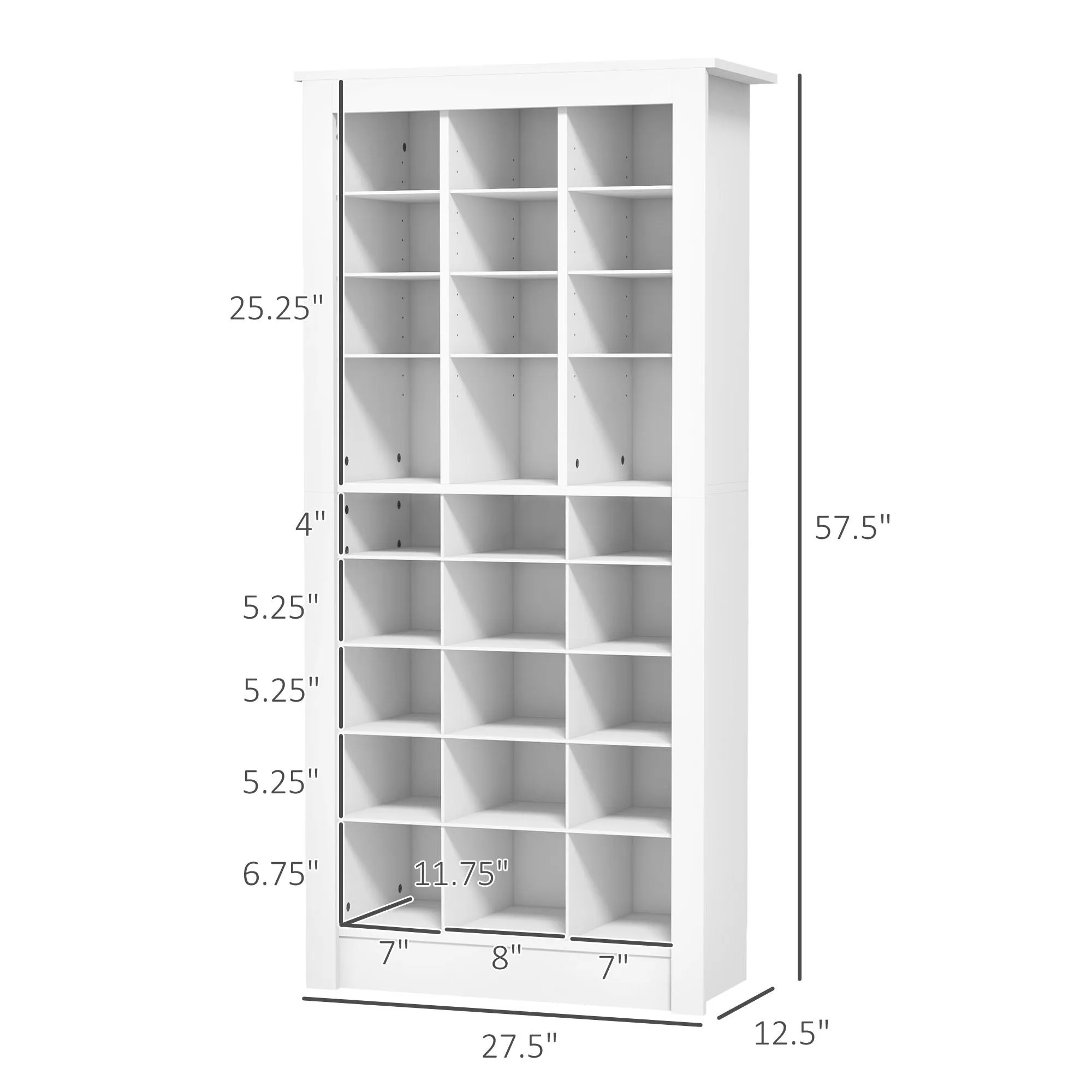 Savo Tall Shoe Cabinet - White