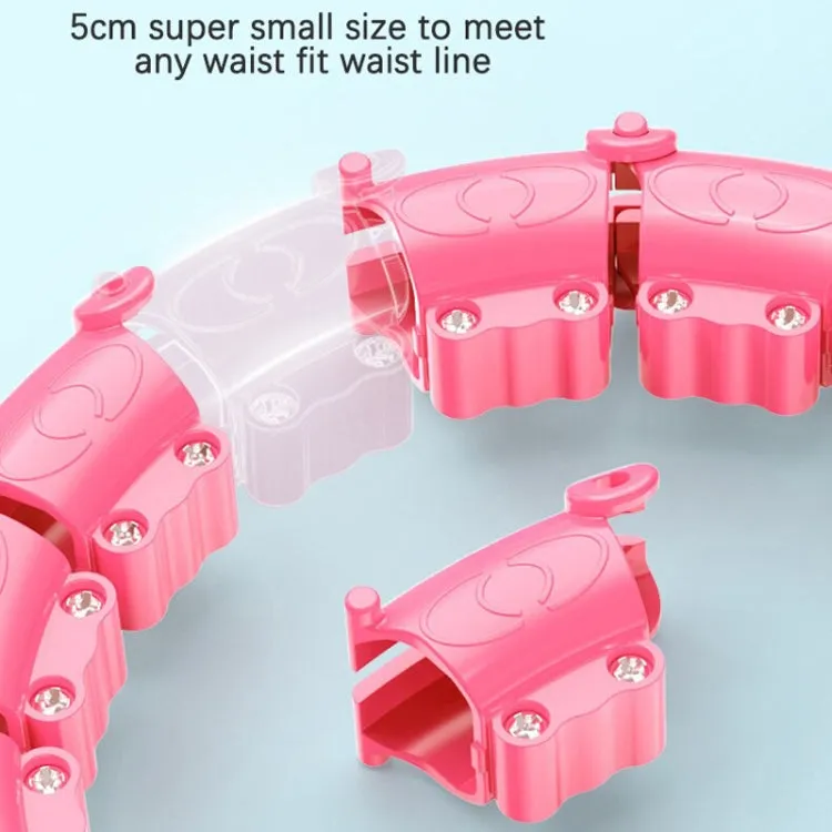 Smart Thin Waist Ring Women Will Not Fall Off Detachable Abdominal Ring Fitness Equipment, Size: 12 Knots(Pink)