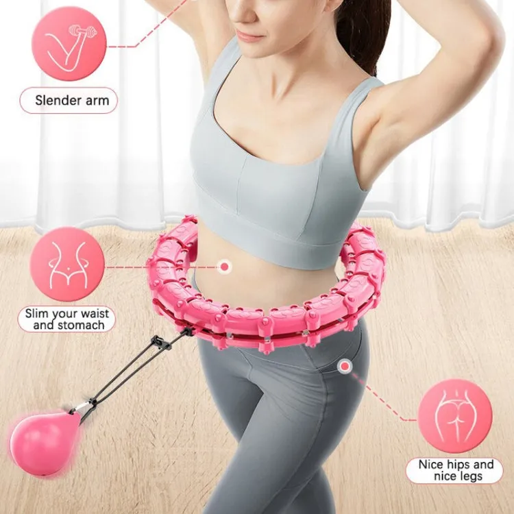 Smart Thin Waist Ring Women Will Not Fall Off Detachable Abdominal Ring Fitness Equipment, Size: 12 Knots(Pink)