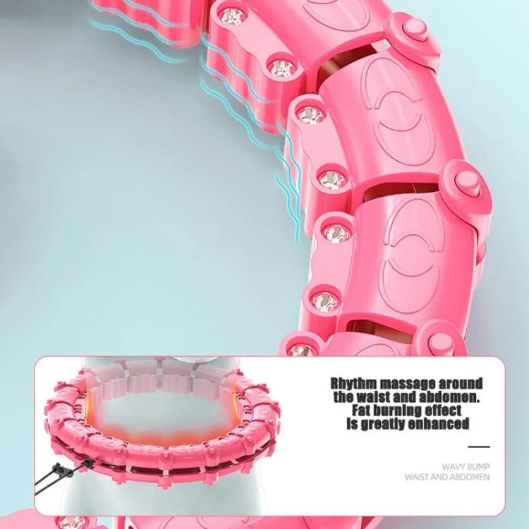 Smart Thin Waist Ring Women Will Not Fall Off Detachable Abdominal Ring Fitness Equipment, Size: 12 Knots(Pink)