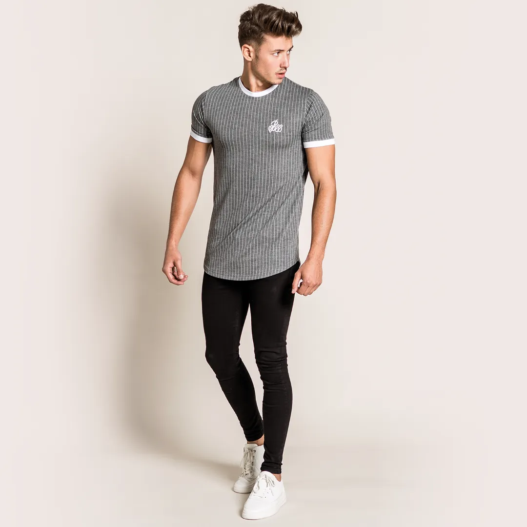 Tap Tee - Grey/White