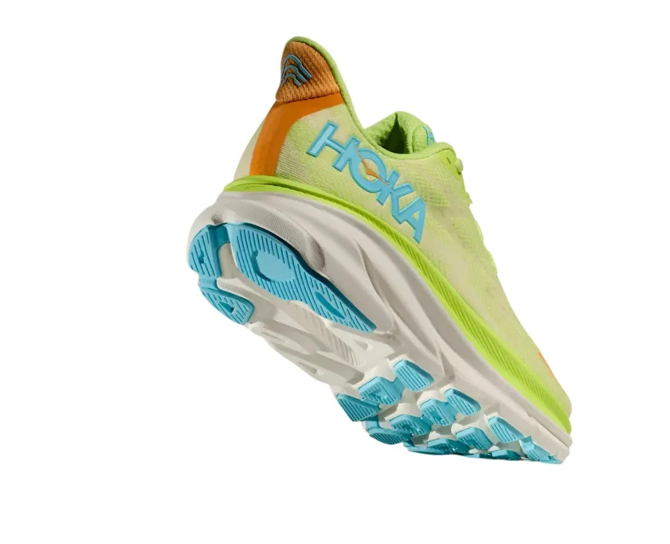WOMEN'S HOKA CLIFTON 9 | LETTUCE / SOLAR FLARE